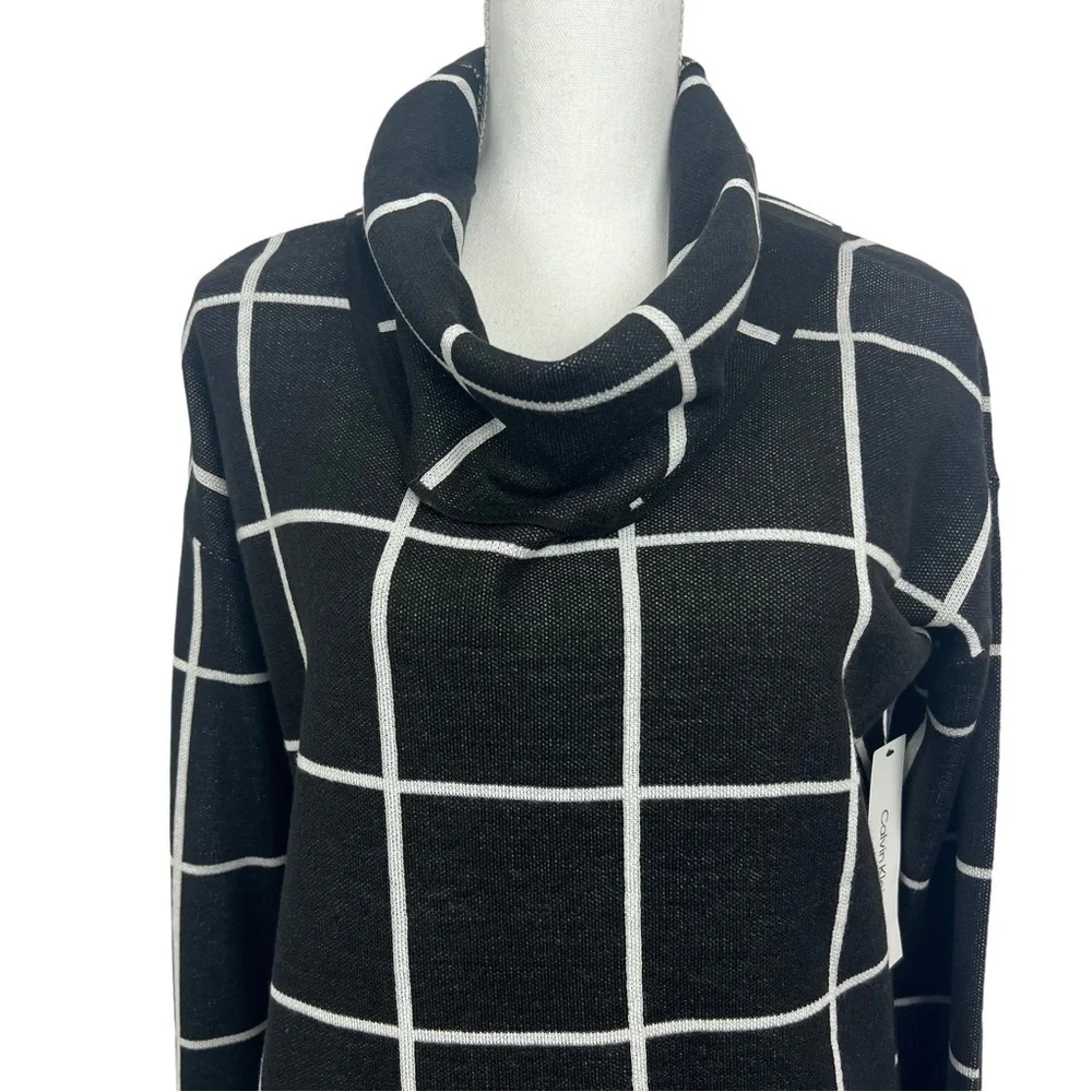 NWT Calvin Klein Women’s Pullover Sweater Sz Small/Petite Multi Color Cowl Neck